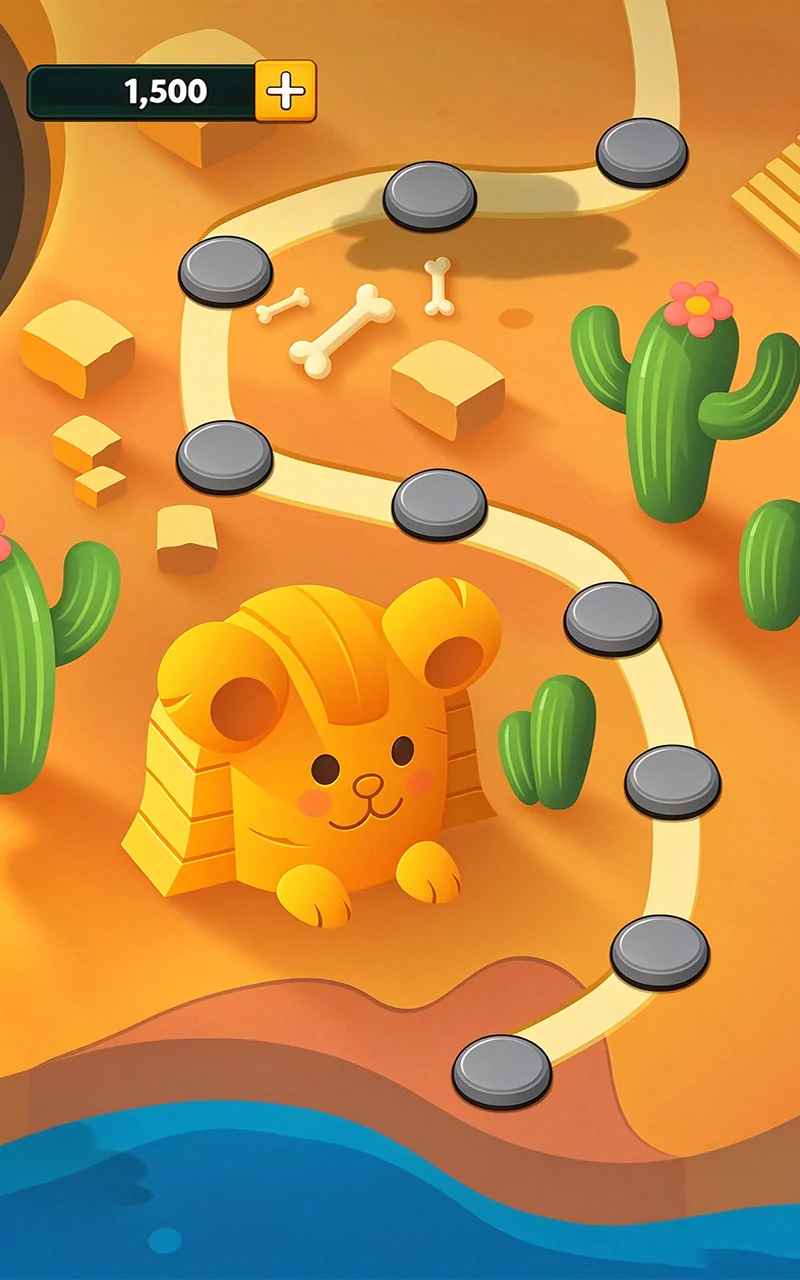 Colorful level design sketch